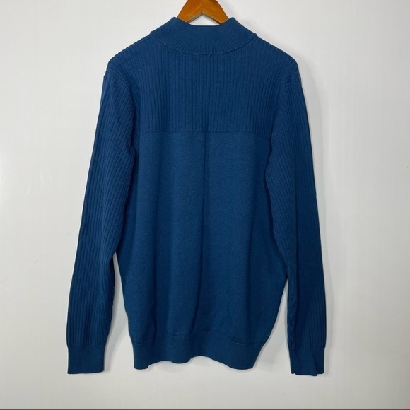 Duluth Trading Co. Merino Wool Blend Pullover Blue Sweater Large - Picture 2 of 5